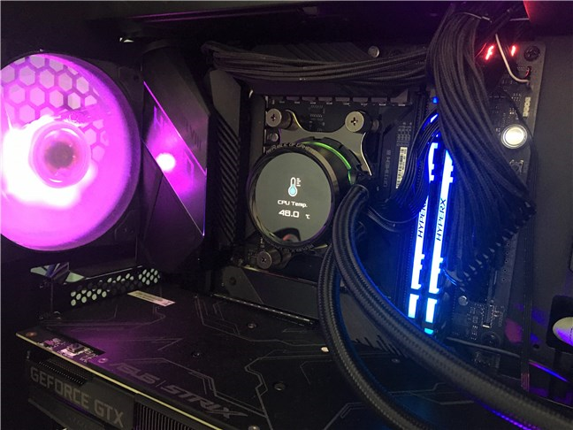 ASUS ROG Ryuo 120 AIO manejando un Ryzen 7 3700X con un TDP de 65 watts