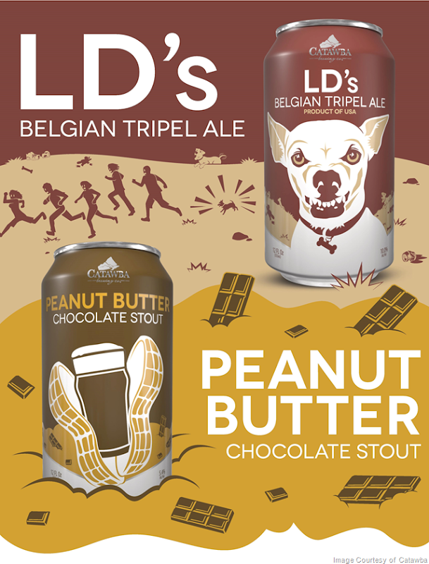 Catawba Brewing Releasing LD’s Belgian Tripel and Peanut Butter Chocolate Stout Cans