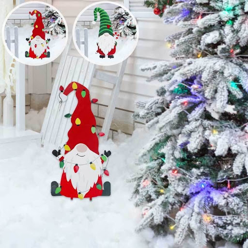 Title 4, Décoration de jardin de Noël, figurine de vieil...