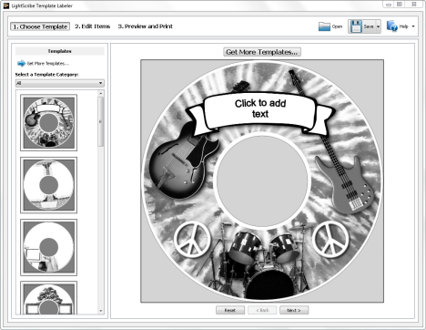 Etiquetadora de plantillas LightScribe