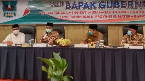 Gubernur Irwan Prayitno Targetkan Sumbar Masuk 5 Besar di MTQ Nasional ke-XXVIII Tahun 2020.