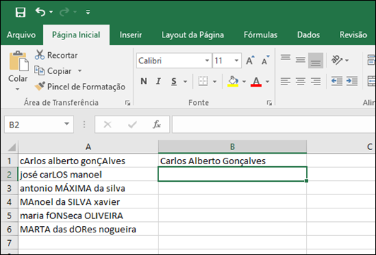 Excel - Como alterar o texto para maiúsculas, minúsculas ou primeira letra em maiúscula - Visual Dicas