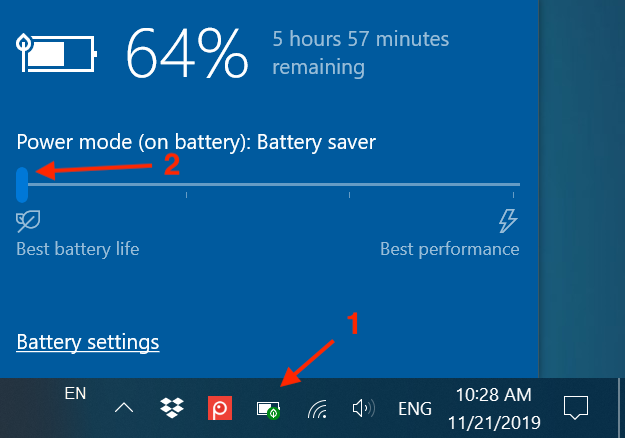 Door de batterij te sparen, wordt het scherm van uw apparaat gedimd