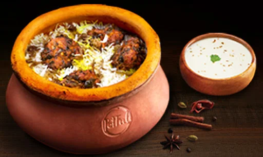 Claypot Hyderabadi Chicken 65 Biryani