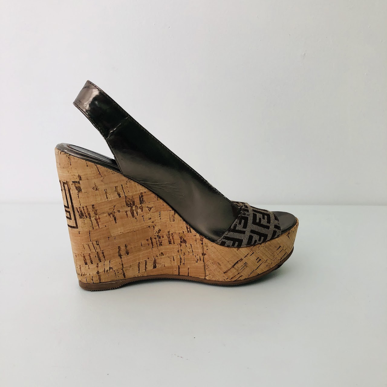 Fendi Zucca Wedges