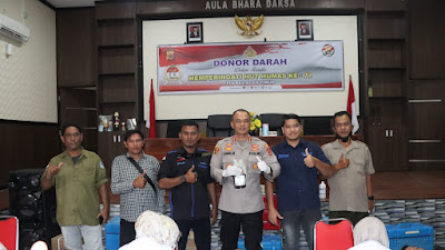 Peringati HUT Humas Ke-71, Polres Aceh Timur Gelar Donor Darah