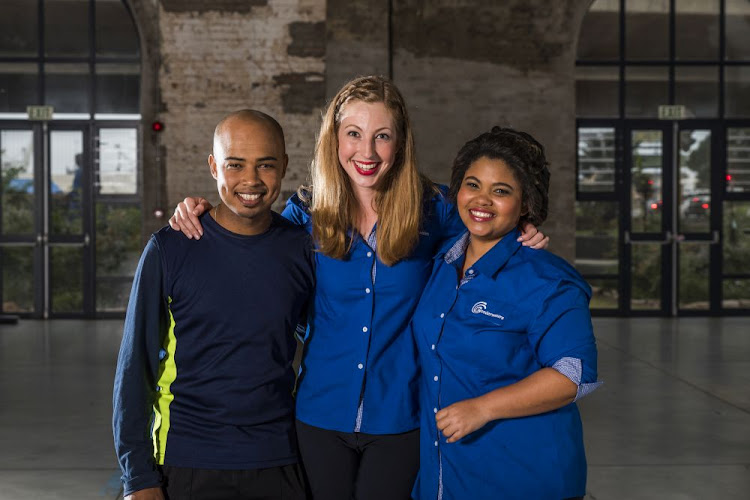 Port Elizabeth actors Benito Carelsen, Lize-Mari Arthur, centre, and Heather Baartman star in SABC 2 comedy drama series ‘Kniediep in die Warm Water’, which was shot in the city