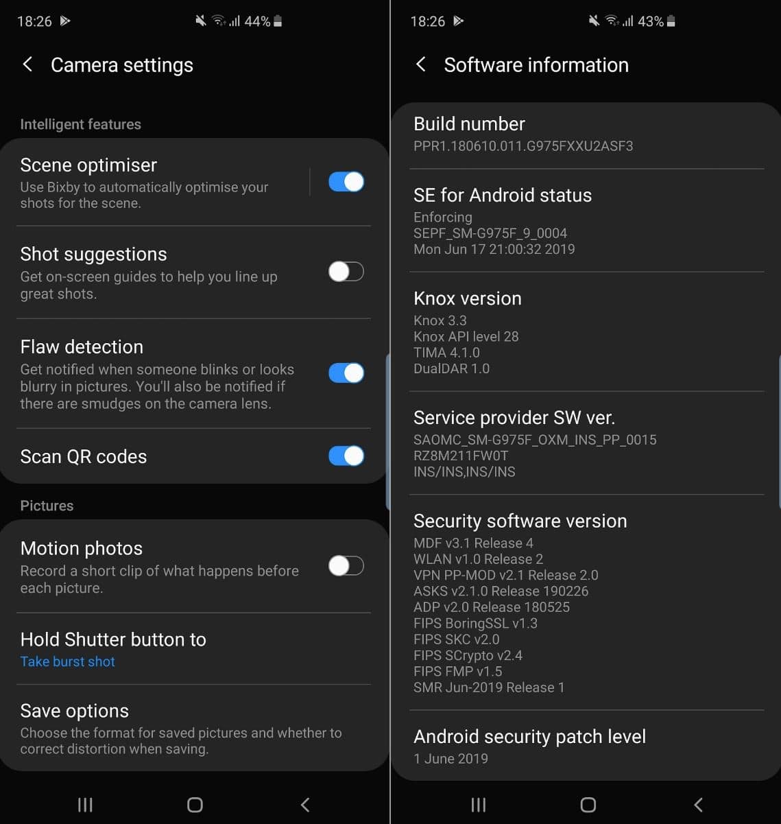 Active Escanear códigos QR en Configuración de la cámara (Samsung)