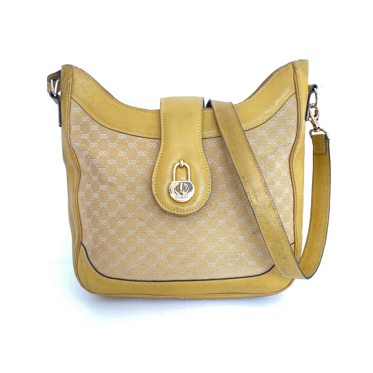 Vintage Gucci Monogram Yellow Bag