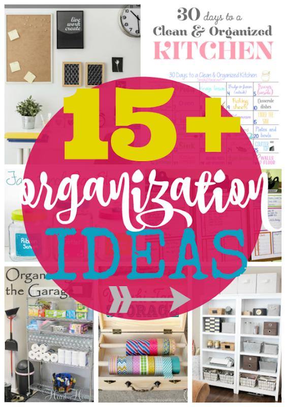 15  Organization Ideas at GingerSnapCrafts.com #organization #goals