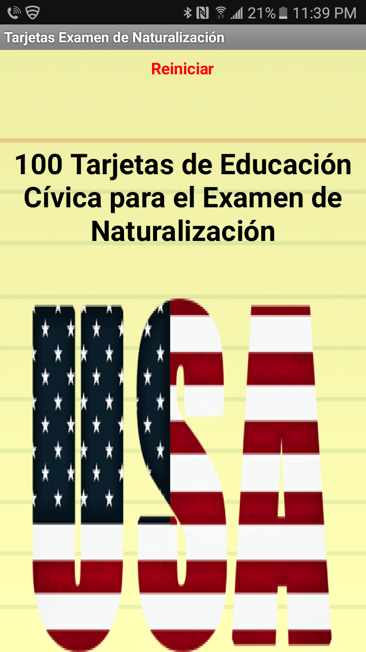 Ciudadanía Tarjetas Espanol Screen 2