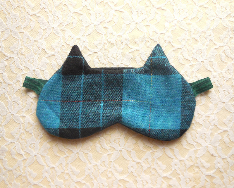 plaid sleeping mask