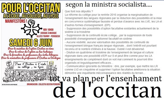 manifestacion per l'ensenhament de l'occitan