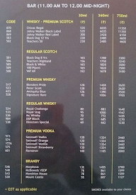 The Club, Nayandahalli menu 2