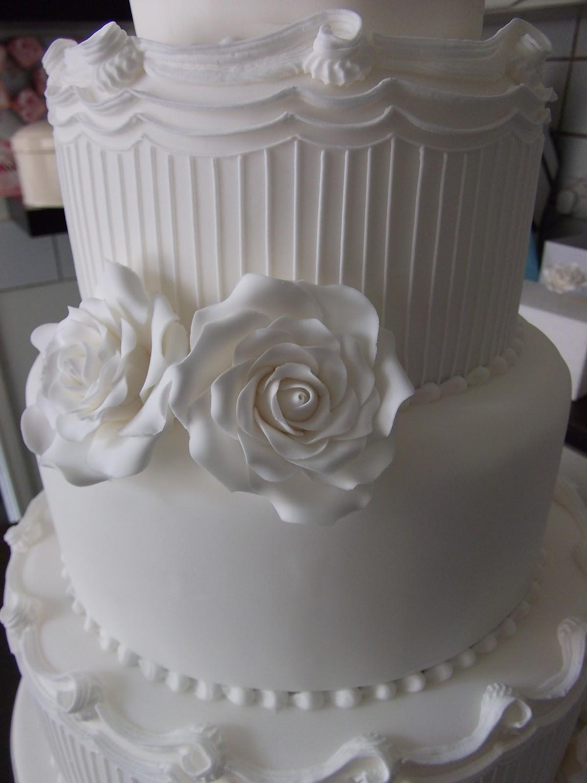 white square wedding cake