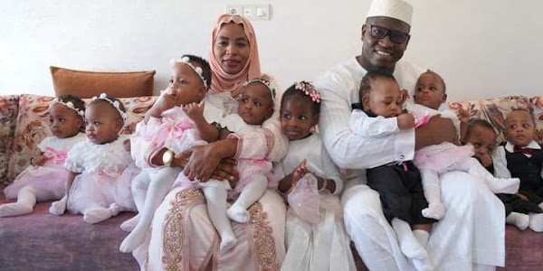 Photos: World-Record Nonuplets return home to Mali from Morocco