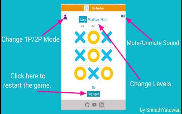 Tic Tac Toe Game Online ® - Play knots and crosses