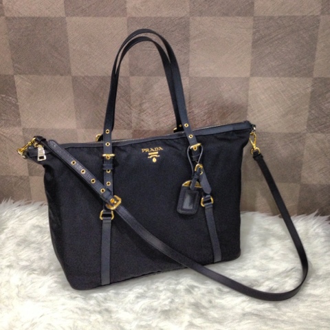 Prada Nylon Tessuto Suffiano Nylon Tote - Bijoux Bag Spa & Consignment