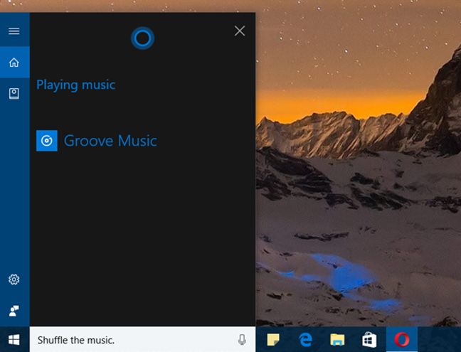 Cortana, Windows 10, Groove Music, воспроизведение, песни, музыка