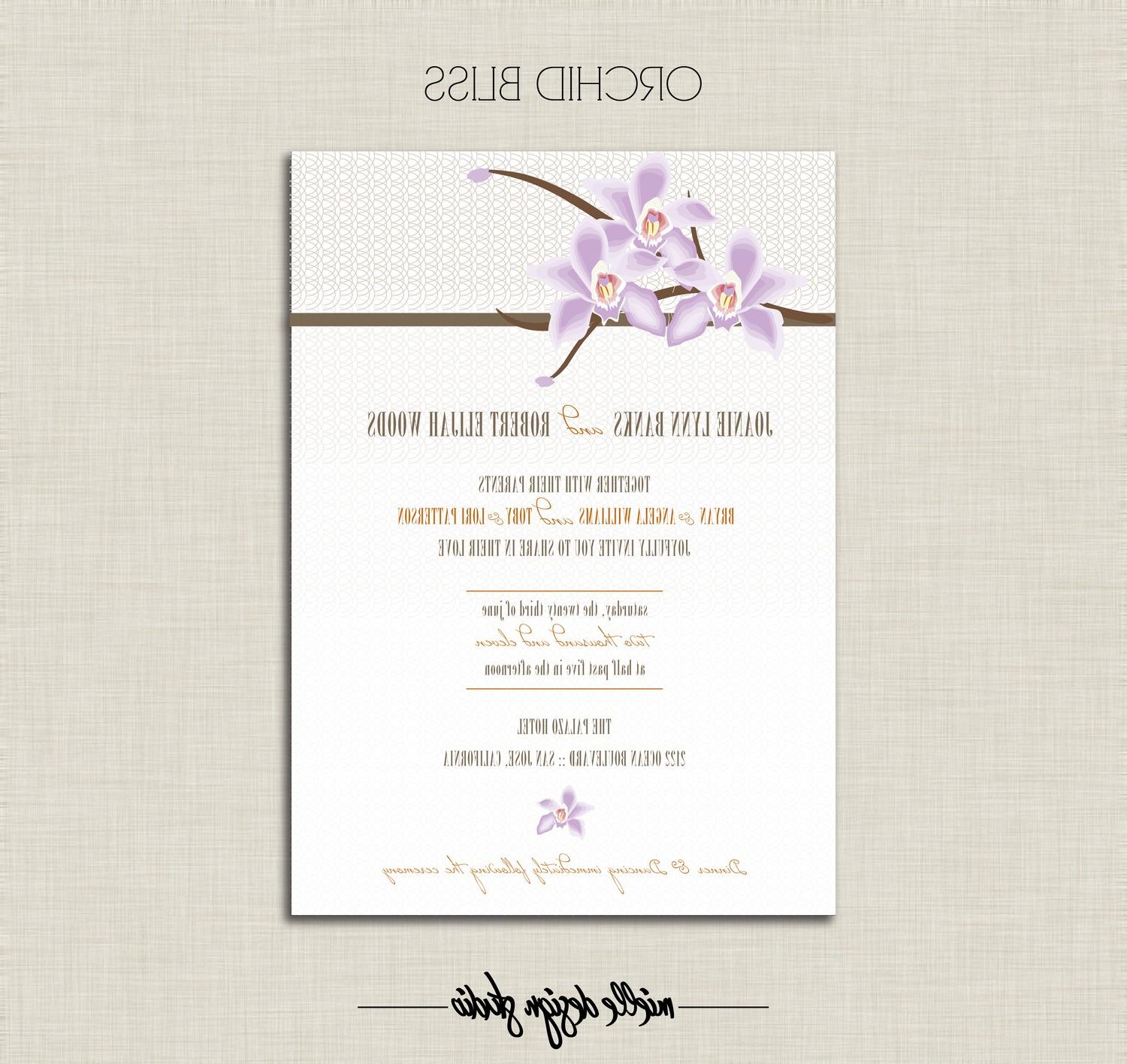 Orchid Wedding Invitation