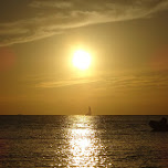 sunset at CABAN Tomorrowland at Hayama beach near Tokyo in Hayama, Japan 