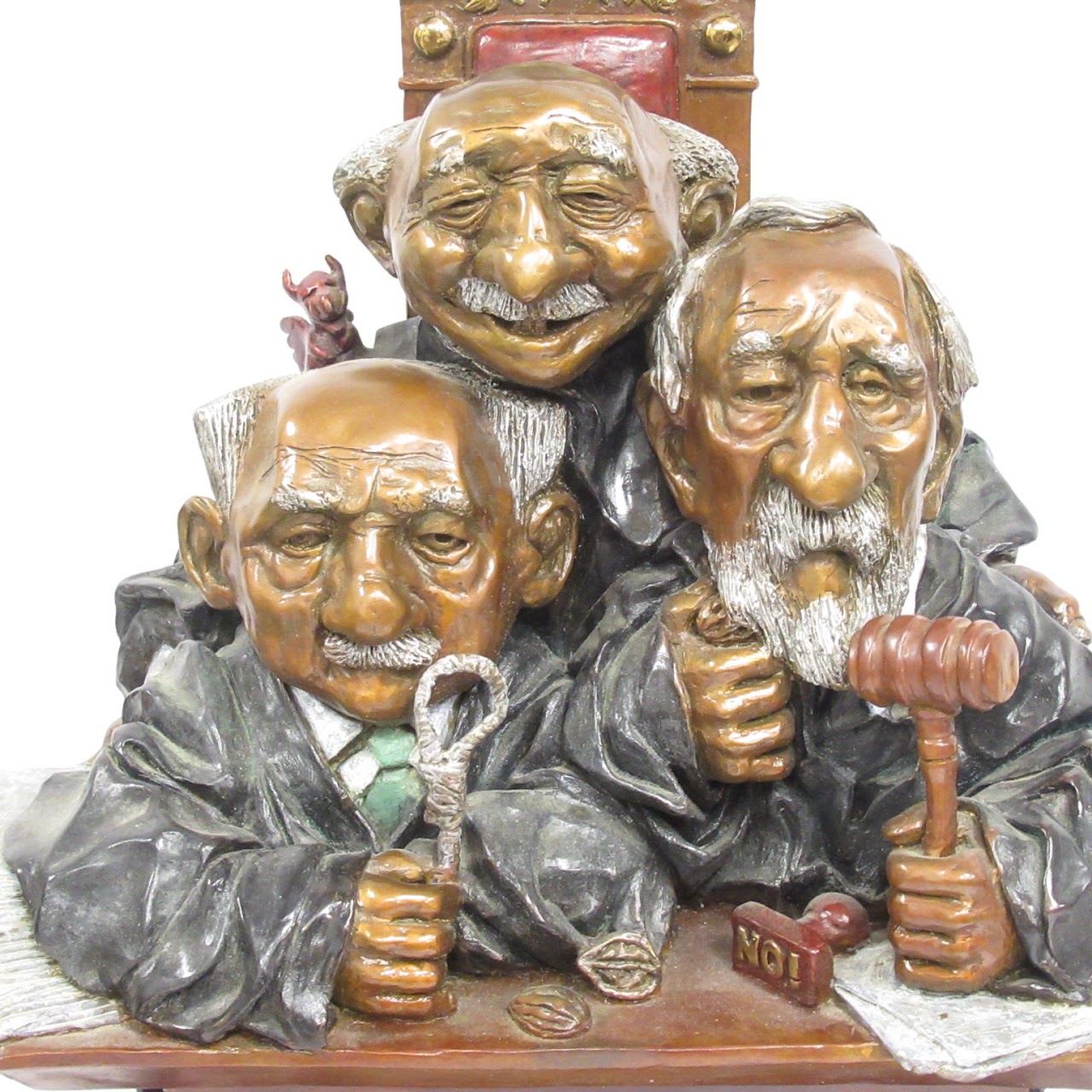 Charles Bragg 'Court of Appeals' Bronze Sculpture