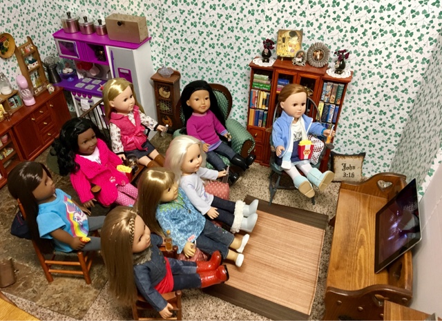 PennilessCaucasianRubbish American Doll Adventures: Movie Night at the Doll  House!