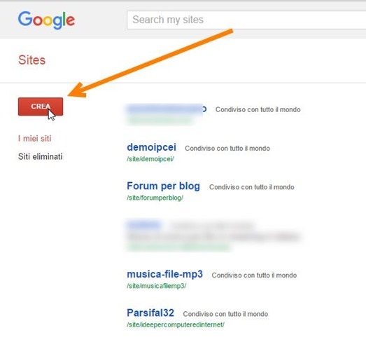 google-sites-nuovo-sito