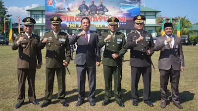 Bupati FDW Hadiri HUT ke 78 TNI di Kodam XIII/Merdeka Manado