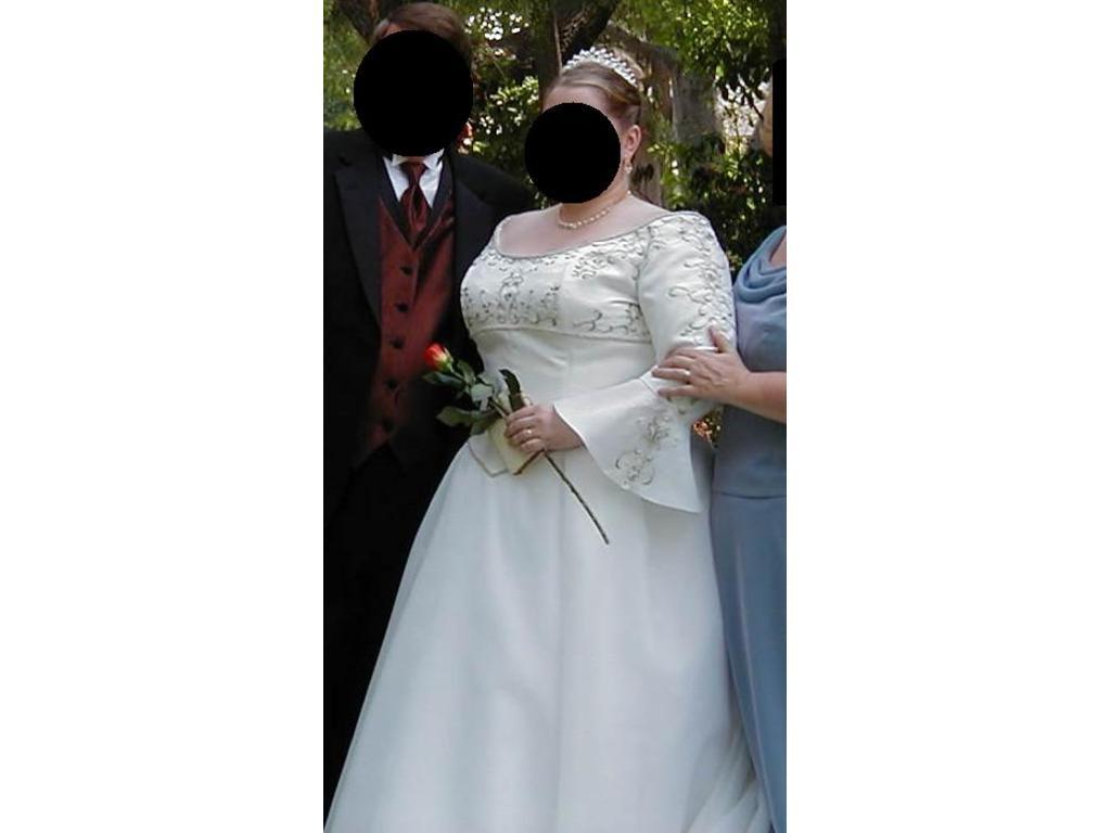 creme wedding dress