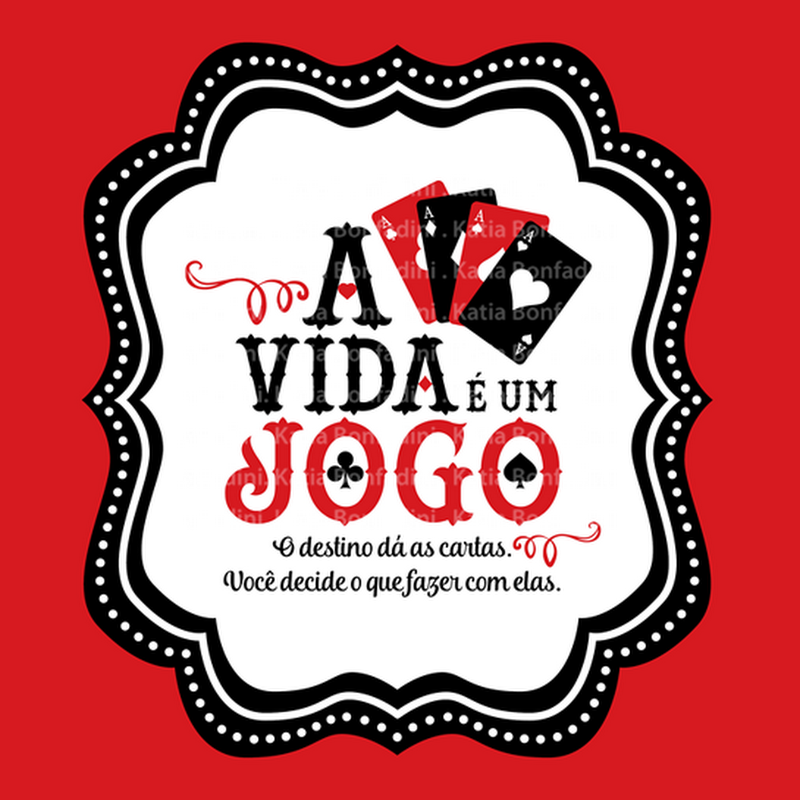 Kit Topo De Bolo Adulto Jogo Baralho Cassino Personalizado