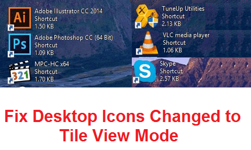 Correggi le icone del desktop modificate in modalità di visualizzazione affiancata