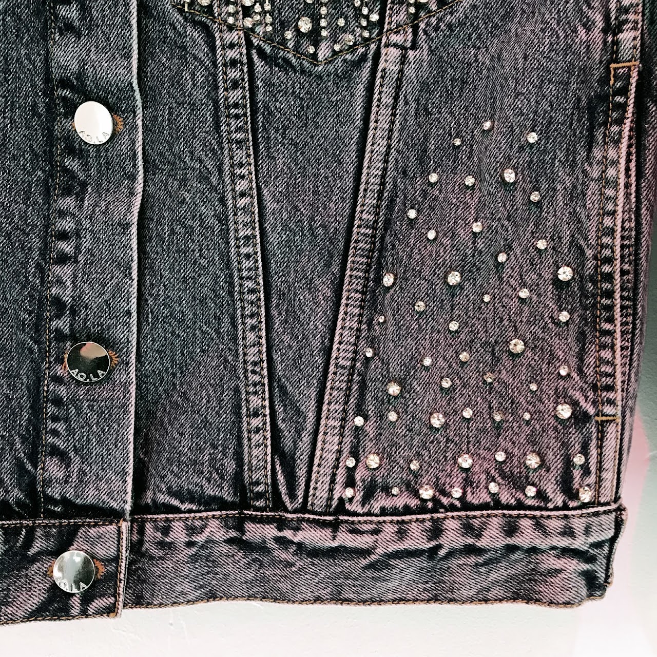 Alice & Olivia Embellished Jean Jacket