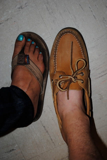 Sperry Topsiders vs. Rainbow Sandals