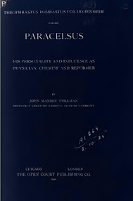 Cover of John Maxson Stillman's Book Theophrastus Bombastus von Hohenheim called Paracelsus