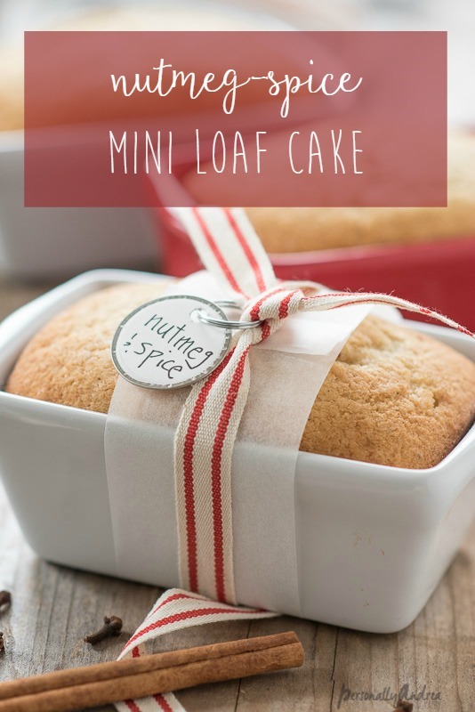 Nutmeg Spice Mini Loaf Cake | A pretty and delicious cake, perfectly spiced and sized for snacking or gift-giving.