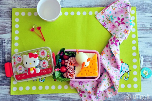 Adorable, easy, and healthy Kids Bento Lunch Box Recipe!  How to Make Cutie Mouse In The Garden Bento Lunch Box   http://uTry.it