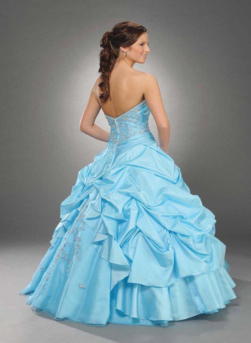 Strapless gown with