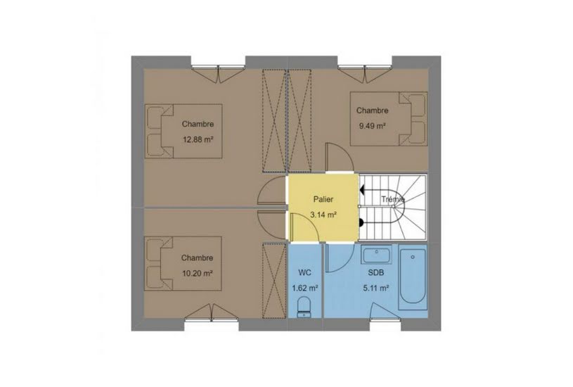  Vente Terrain + Maison - Terrain : 502m² - Maison : 86m² à Montbert (44140) 