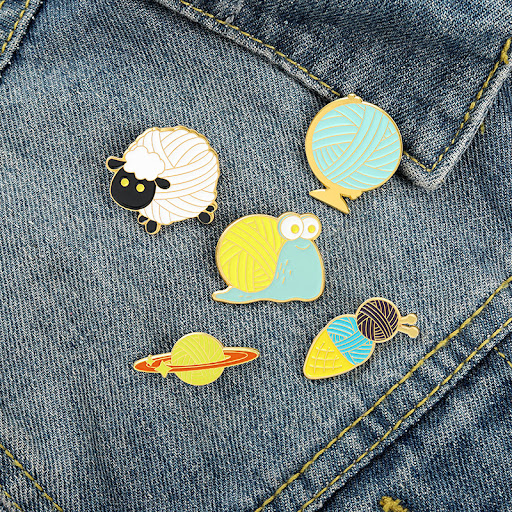 Title 7, Cute Snail Sheep Alloy Animal Brooch Badge, an ...