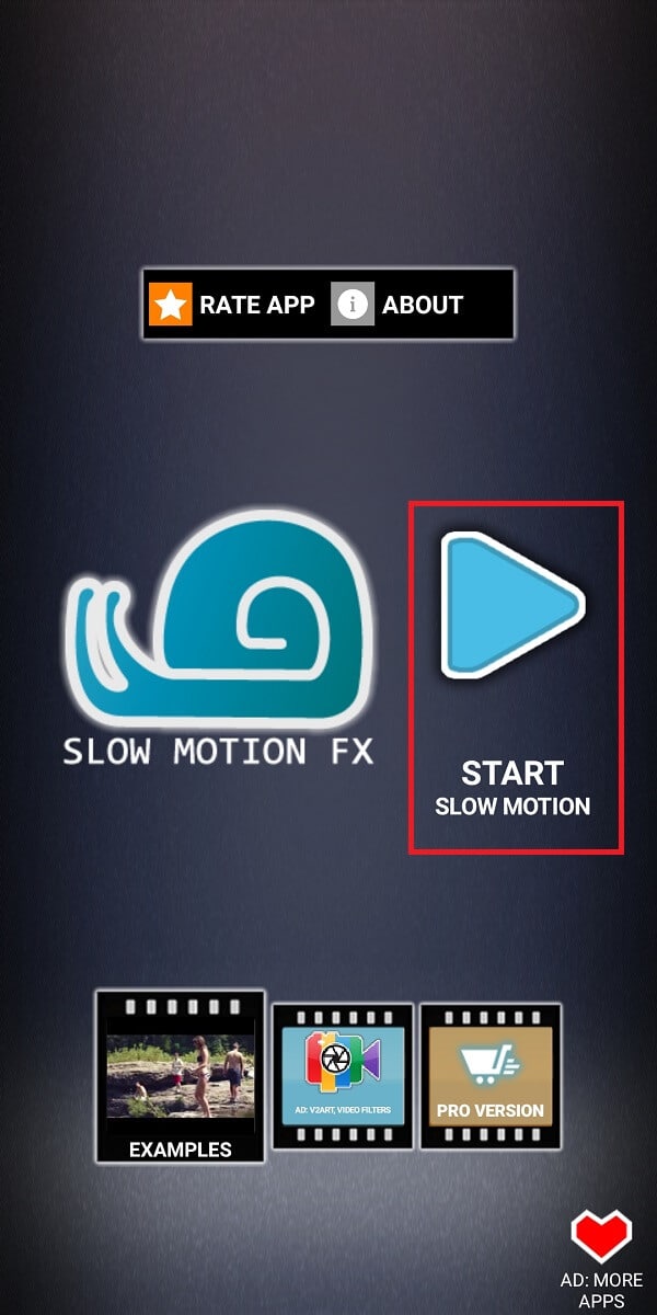 기기에서 앱을 실행하고 '슬로우 모션 시작' |  모든 Android 휴대폰에서 슬로우 모션 비디오를 녹화하는 방법은 무엇입니까?