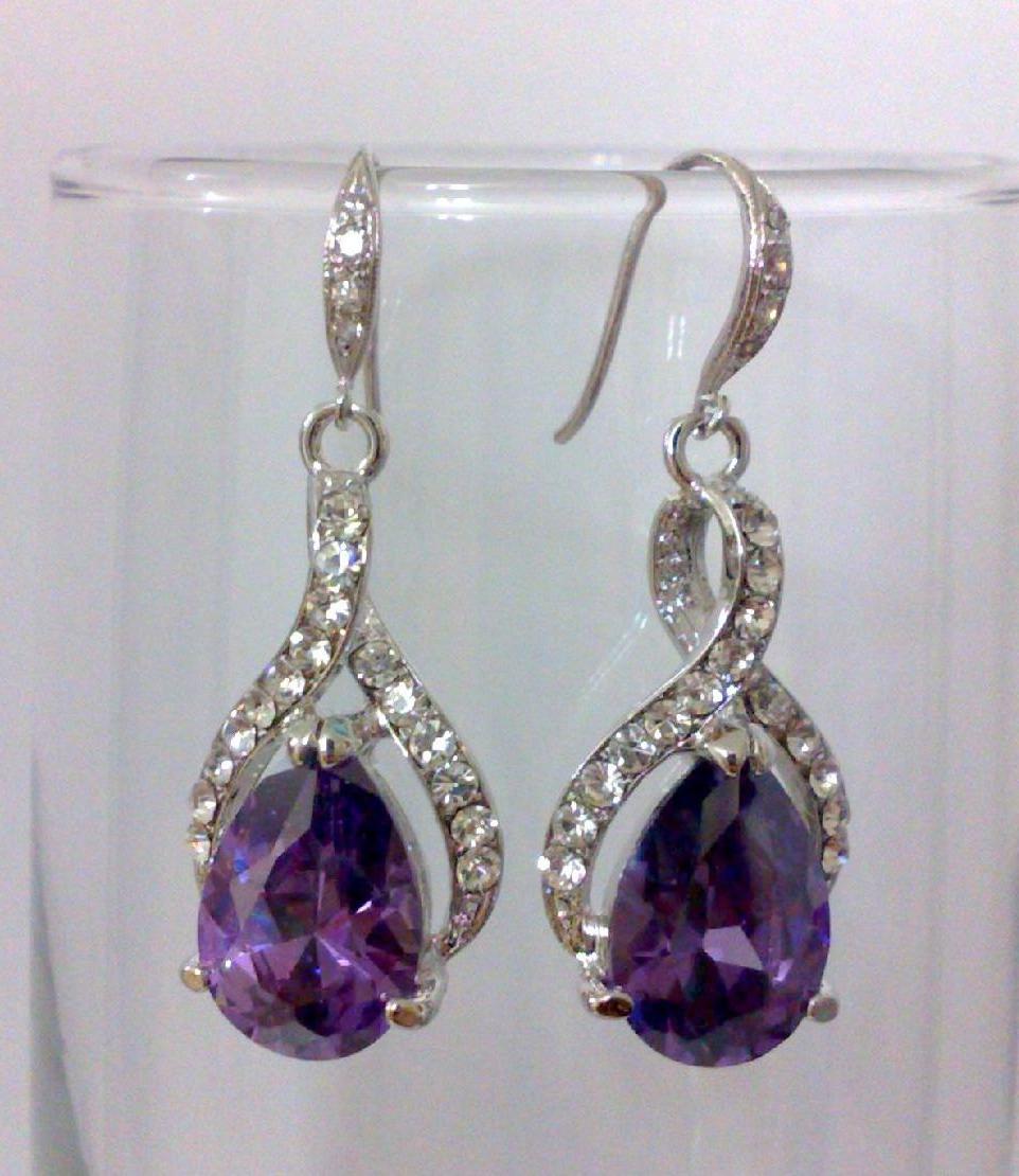 Purple Amethyst Silver Bridal