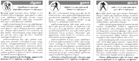 Dinamani Newspaper Weekly Rasi Palan