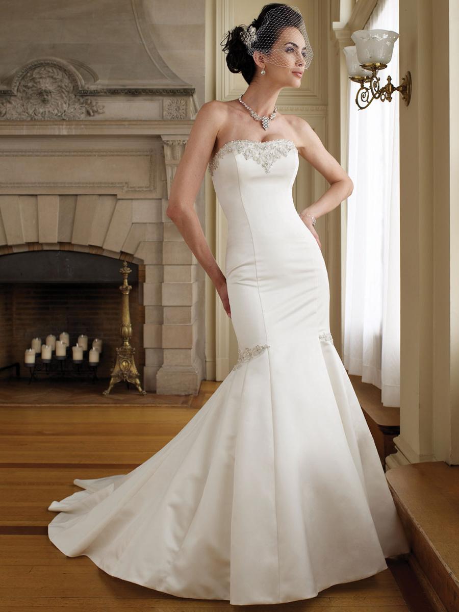 Trumpet Strapless Satin Bridal