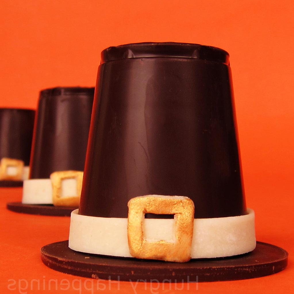 Chocolate Pilgrim Hats filled