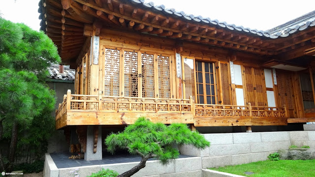 the popular bukchon hanok village in Seoul, Korea in Seoul, South Korea 