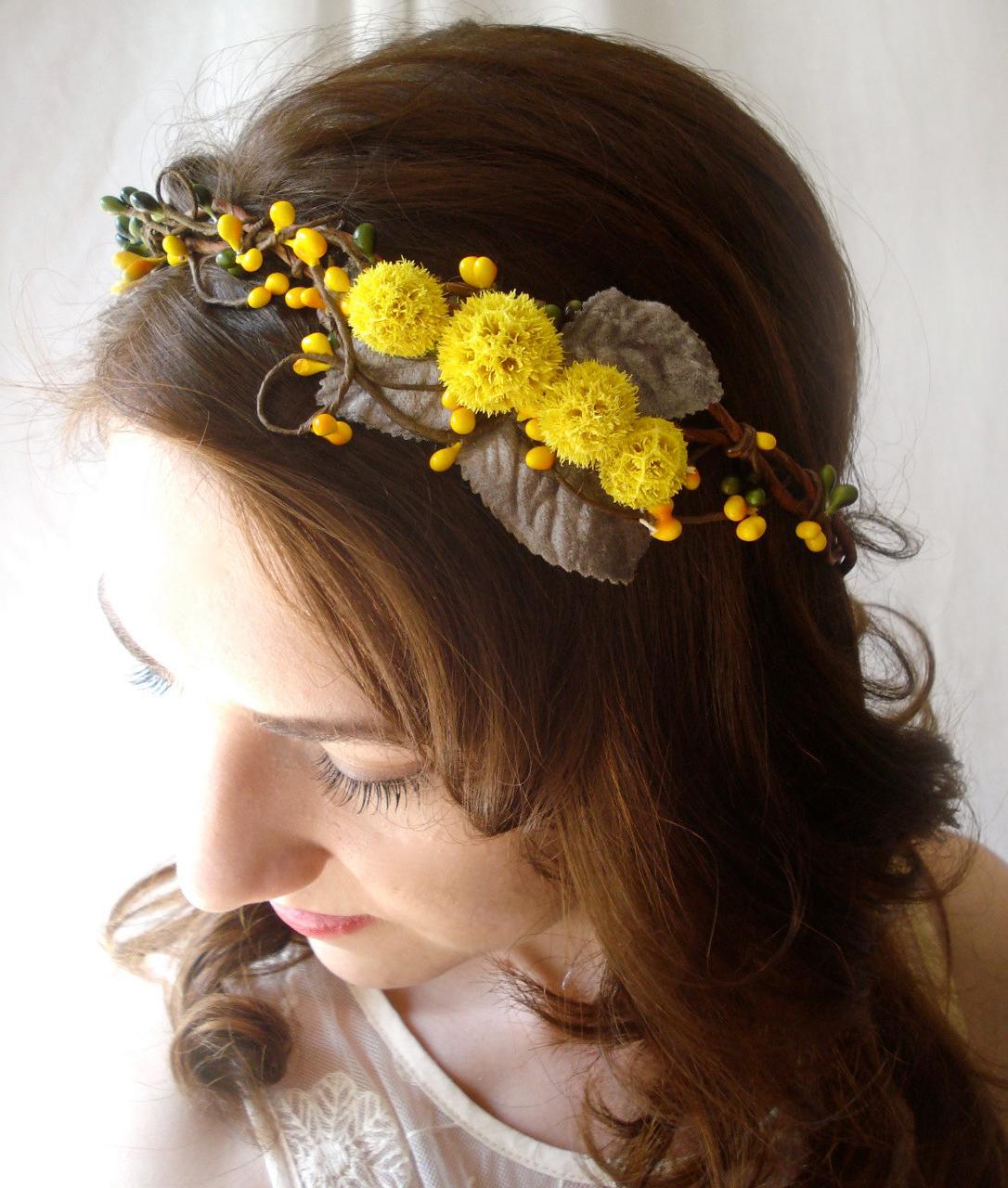 yellow gray flower wedding