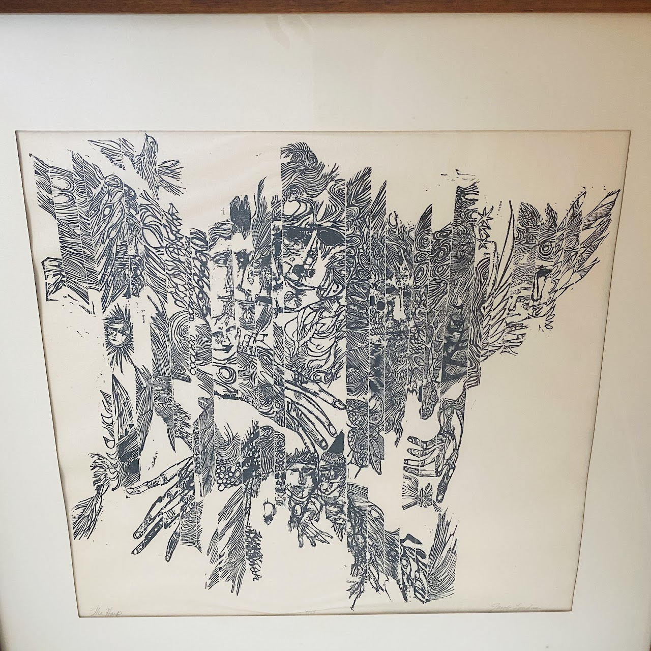 Jacob Landau Signed Woodblock Print