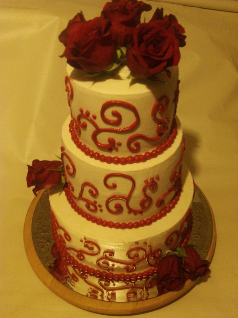 red and white wedding