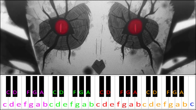 Black Catcher (Black Clover OP 10) Easy Version Piano / Keyboard Easy Letter Notes for Beginners